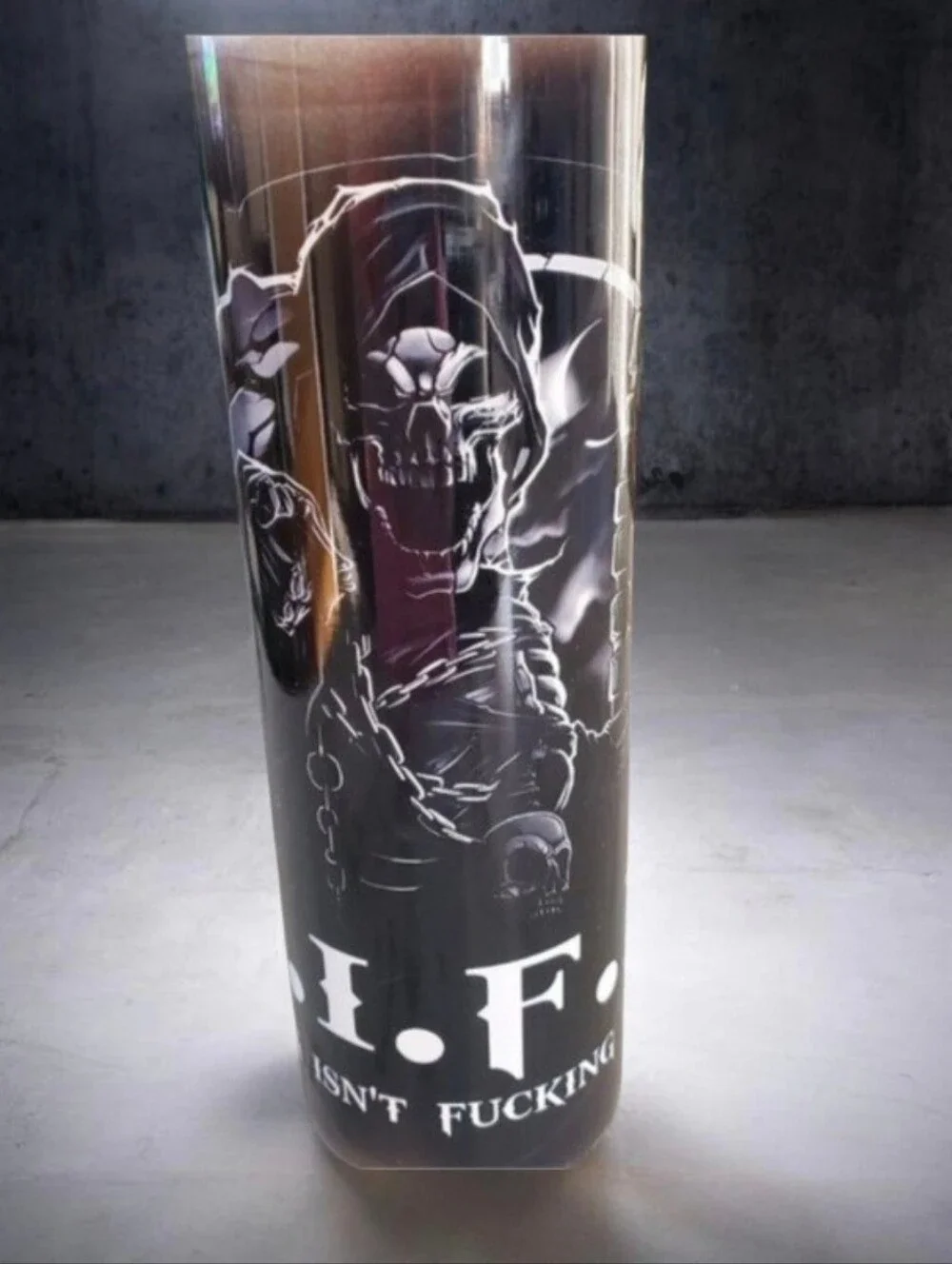 L.I.F.E Isn't Easy Grim Reaper 30oz Tumbler 🎉sale